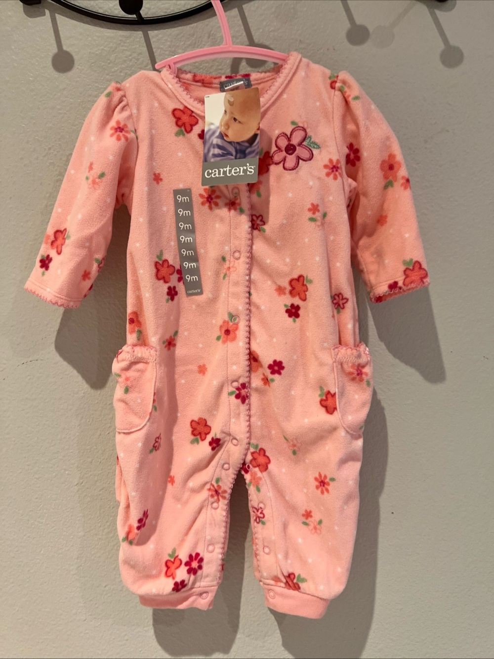 Adorable Carter's baby fleece jumpsuit